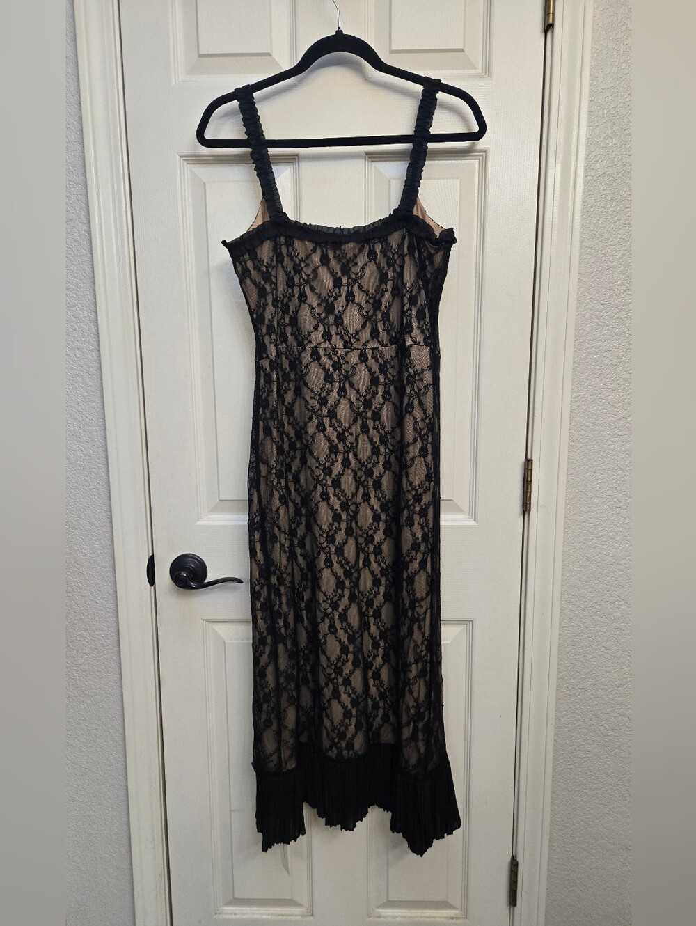 NWT Commense Black Lace Patchwork Cami Midi Dress, Large - Picture 9 of 9